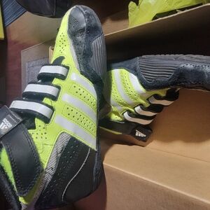 Wrestling/Adidas Kids Black and Green Shoes